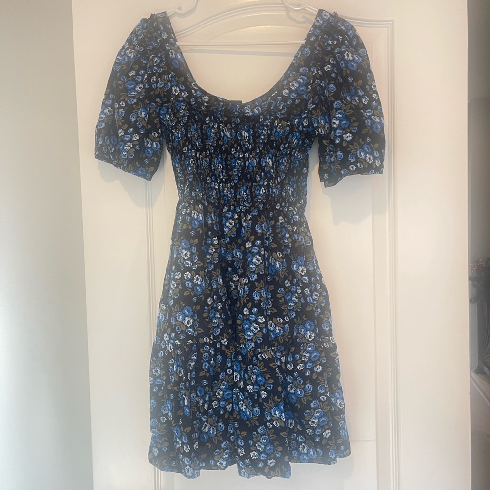 GAP Factory Blue Short Sleeve Mini Dress